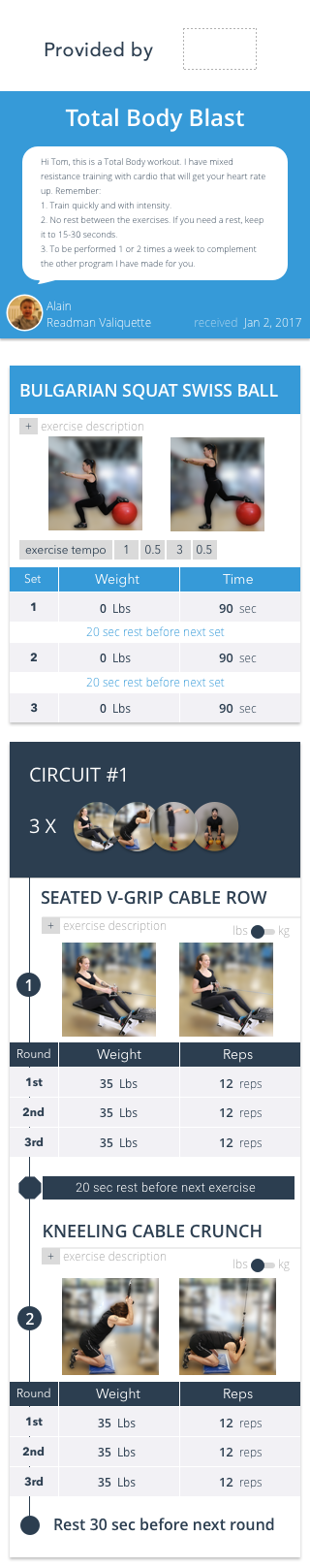 Trainer workout - Personal Training Branding and White Label